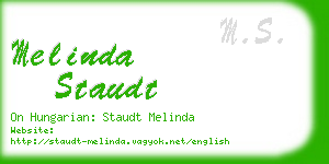 melinda staudt business card